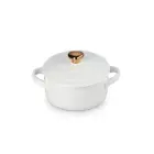 Мини-кастрюля из каменной керамики, диаметр 10 см, белая. Фото num