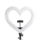 LED Ring Stream RGB lamp 10" with holder for mobile HEART + tripod JM26-10 black Foto 7