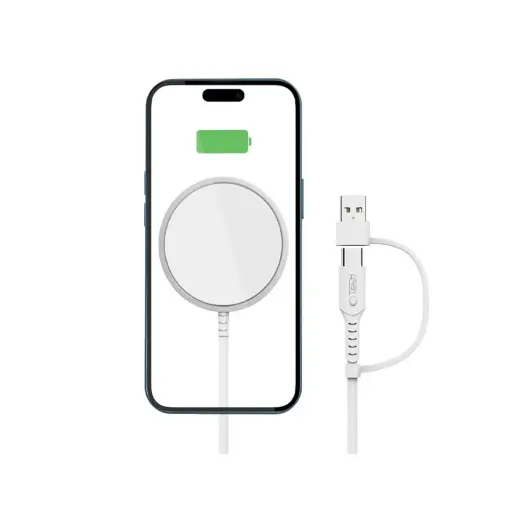 TECH-PROTECT QI15W-A44 MAGNETIC MAGSAFE WIRELESS CHARGER WHITE Foto 2