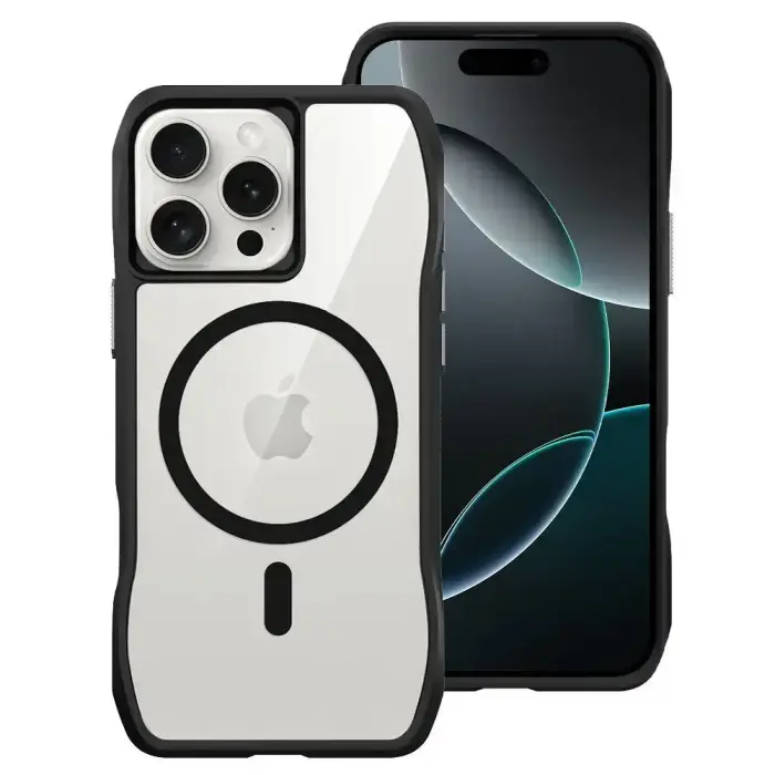 ROAR Slim Defender maciņš ar MagSafe atbalstu telefonam iPhone 15 Pro Max melns