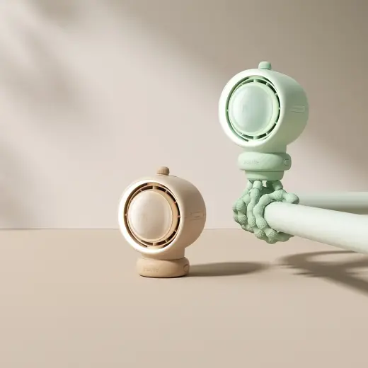 Jisulife Stroller Fan Life2S 5000mAh with Flexible Legs, Desk, Stroller, Filter - Green Фото num