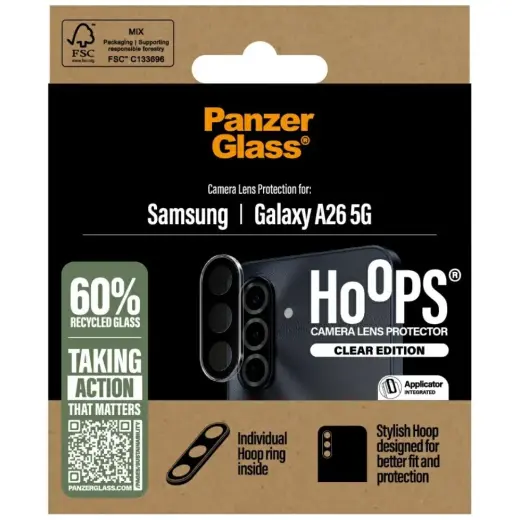 Szkło hartowane na obiektyw PanzerGlass   Hoops Lens Protector do Samsung Galaxy A26 5G przezroczysty Foto 4