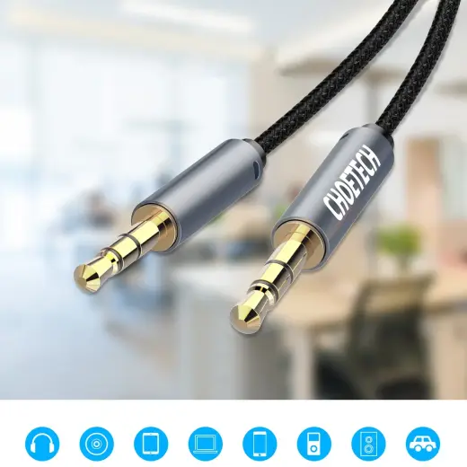 Choetech AUX002 cable mini jack 3.5mm (male) | mini jack 3.5mm (male) 1.2m - black Foto 6