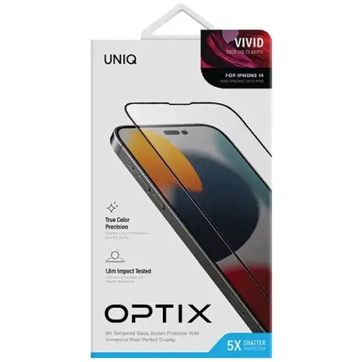 Uniq Optix Vivid защитное стекло для телефона iPhone 14 | iPhone 13 | iPhone 13 Pro с аппликатором Фото num