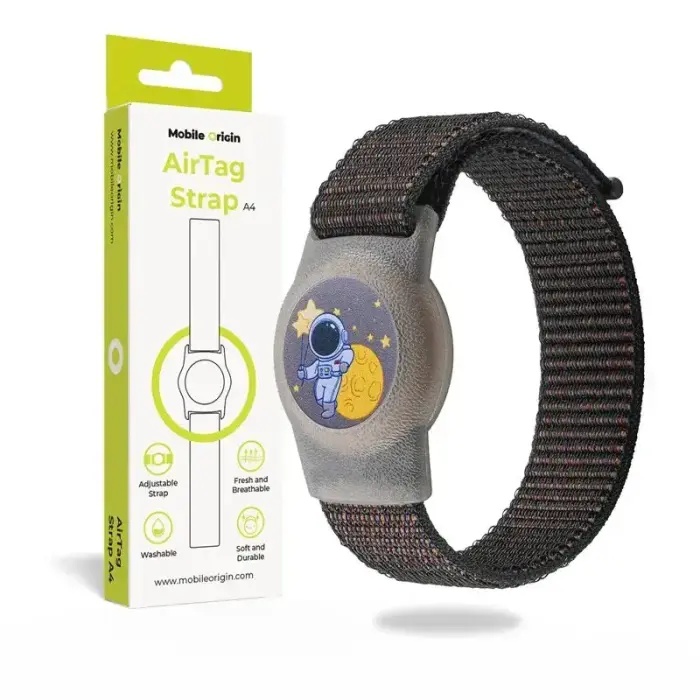 Mobile Origin AirTag Strap, black cosmonaut