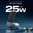 SPIGEN ESSENTIAL EF302MOQ Qi2.2 2IN1 MAGNETIC MAGSAFE WIRELESS CHARGER BLACK Фото num