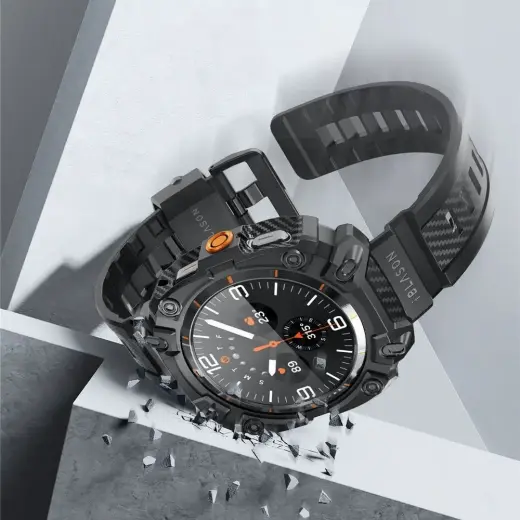 IBLSN ArmorBOX & Tempered Glass 2-PACK Supcase Case for Samsung Galaxy Watch Ultra (47MM) - Black Фото num