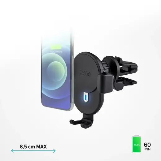 Smartphone holder with inductive charger SBS TESUPWIR10CLIPSTG 10W - black Фото num