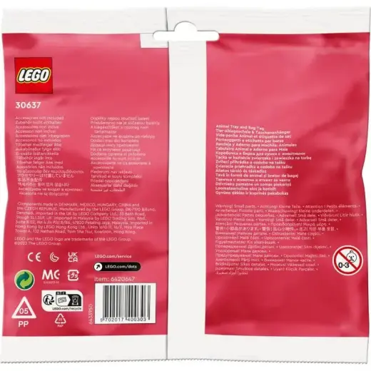 LEGO Dots Polybag-Tier-Ablageschale PolybagTierAblageschale & Taschenanhänger(30637) Foto 2