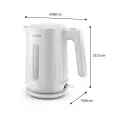 PHILIPS 3000. sērijas Basic tējkanna, 1.7L, balta Фото num