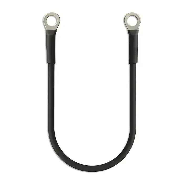 Qoltec Battery cable with connector terminals | Cable with eyelet | 20 cm | Black  Foto 2