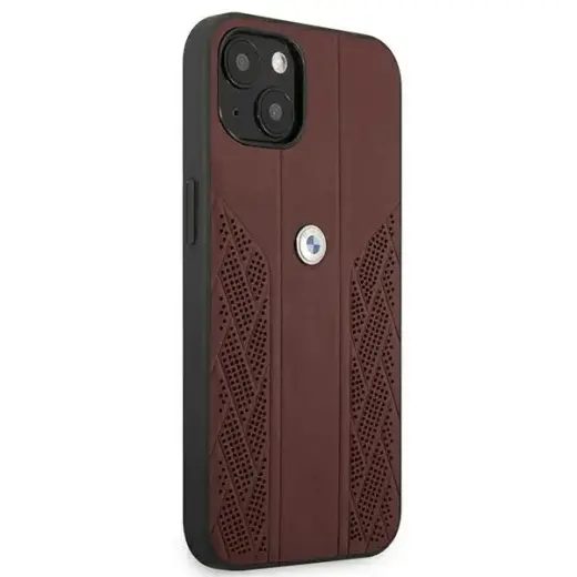 Etui BMW BMHCP13SRSPPR iPhone 13 mini 5,4" czerwony|red hardcase Leather Curve Perforate Foto 3