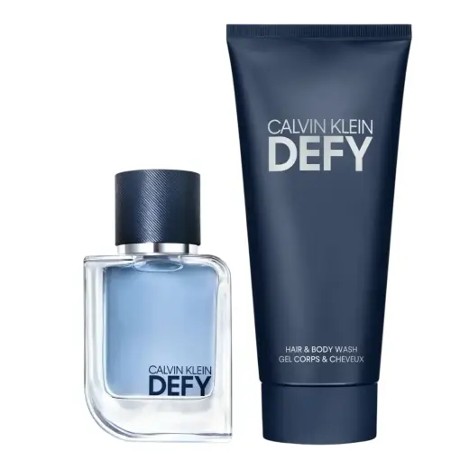 Set Calvin Klein: Defy, Woody-aromatic, Shower Gel & Shampoo 2-In-1, 100 ml + Defy, Eau De Toilette, For Men, 50 ml