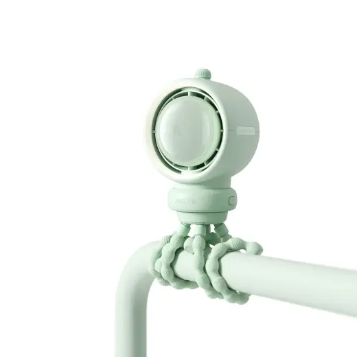 Jisulife Stroller Fan Life2S 5000mAh with Flexible Legs, Desk, Stroller, Filter - Green Фото num