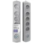 Qoltec Surge protector | 5 sockets | 1.8m | Grey — Foto 1