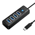 Orico HUB USB-C to 4x USB 3.0 5Gbps 0,15m Black Фото num