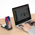 UNIQ Vertex Duo беспроводное зарядное устройство 2в1 | 15W | быстрая зарядка | угольно-серый Фото num