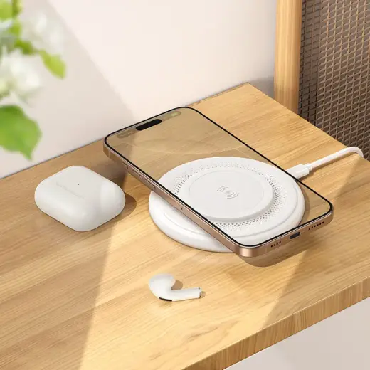 Borofone Wireless induction charger BQ40 Crown 15W white Foto 7