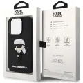 Karl Lagerfeld KLHCP14X3DRKINK iPhone 14 Pro Max 6.7" black hardcase Rubber Ikonik 3D Photo