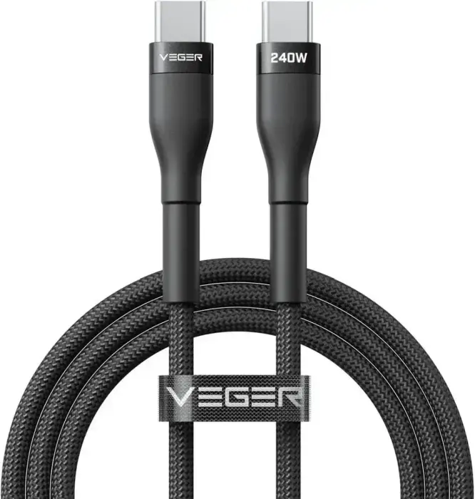 Veger CC03 data transfer and charging cable | USB-C to USB-C | PD | 240W | 1.5m | black