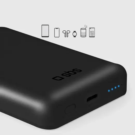 SBS TEBB5000MAG1CK внешний аккумулятор (powerbank) | 5000 mAh | 10W | USB-C, MagSafe | черный Фото num