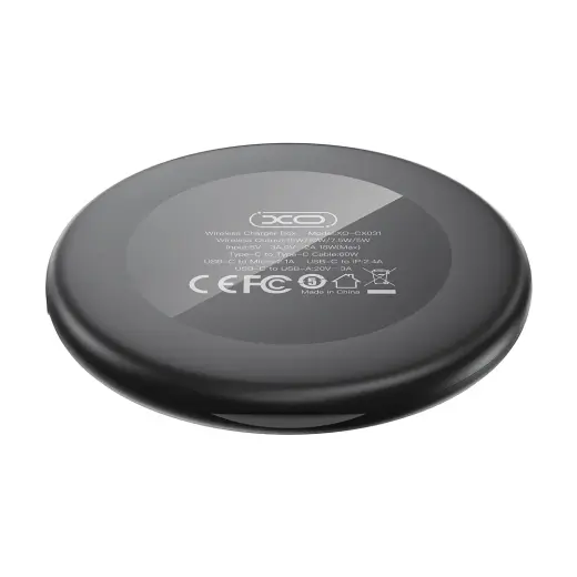 XO wireless inductive charger CX031 black 15W with cable USB-C - USB-C and adapter set Foto 2