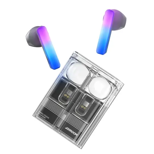 TWS Joyroom JR-TC1 IceLens Series wireless headphones with LED lights - black Foto 1