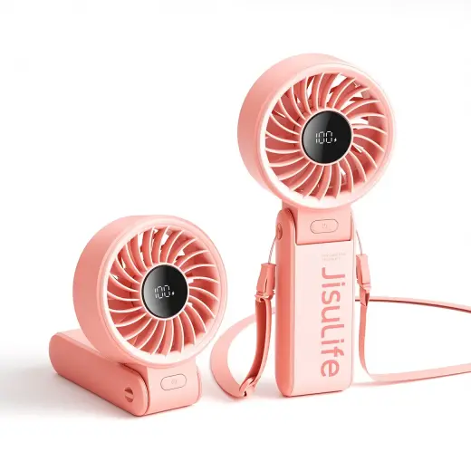 Jisulife Handheld Fan Life7 3600mAh Portable USB Fan - Pink Photo