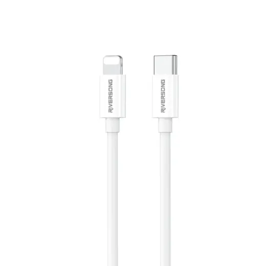 Riversong cable Lotus 08 USB-C - Lightning 1,0m 3A light grey CL76 Photo