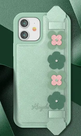 Kingxbar Sweet Series case decorated with original Swarovski crystals iPhone 12 Pro Max green Foto 7