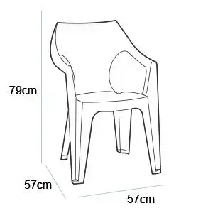 Dārza krēsls Dante Low Back brūns Foto 2