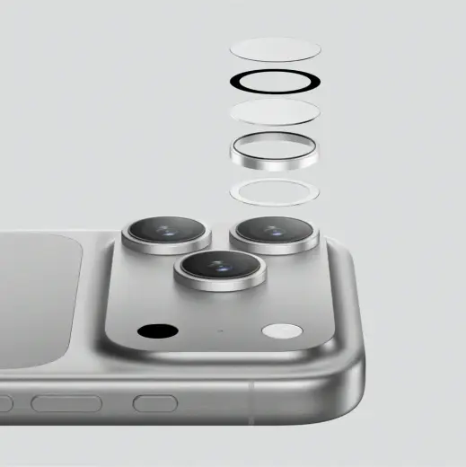 AmazingThing Sapphire Camera Glass for iPhone 17 Pro | Pro Max - with Black Frame Фото num