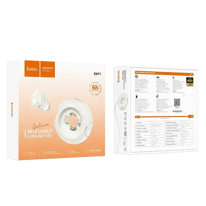 Wireless earphones Hoco TWS EW71 milky white Foto 6