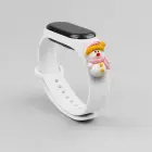 Strap Xmas for Xiaomi Mi Band 3 / 4 Christmas Silicone Strap Bracelet with Snowman - White Foto 2