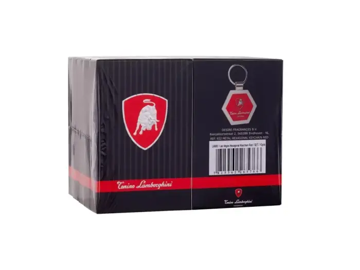 Lamborghini Las Vegas Keychain Set Hexagonal Key Ring 10 pc