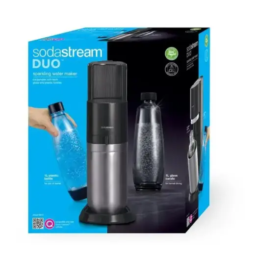 SodaStream Soda Maker DUO black Schwarz QC incl 1 Glas- Glas & 1 PET-Bottle PETBottle (1016812411) Foto 4