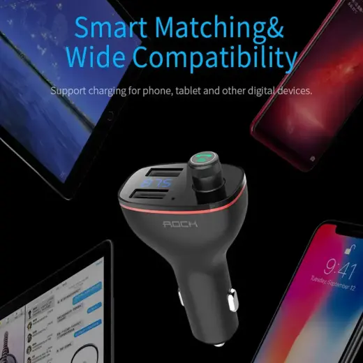 Rock Transmiter FM B300 MP3, Bluetooth - 2xUSB - black Foto 11