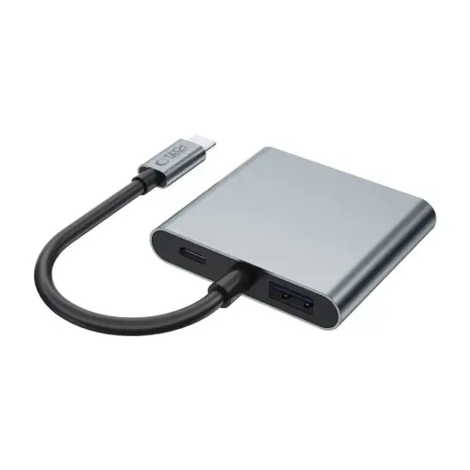 Tech-Protect HB08 4in1 USB-C + USB2.0 + 2 x HDMI 4K 60HZ adapter - gray Photo
