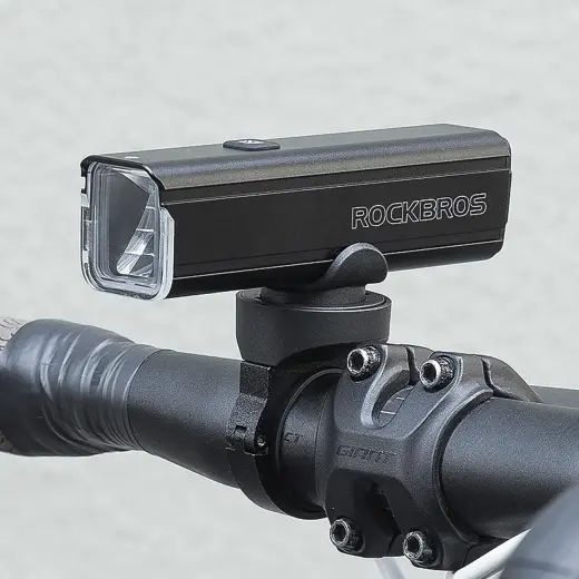 Rockbros 24610002001 front bicycle light 1000 lm + USB-C - USB-A cable - black Photo