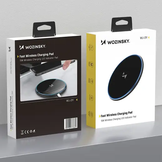 Wozinsky WLI-01Y 15W Qi Inductive Charger with USB-C Cable - Black Foto 6