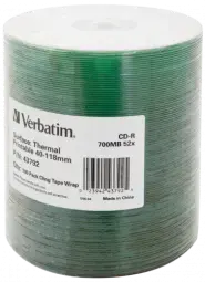 Matricas CD-R Verbatim 700MB 1x-52X No ID Thermal Printable 100 Pack Wrap Spindle