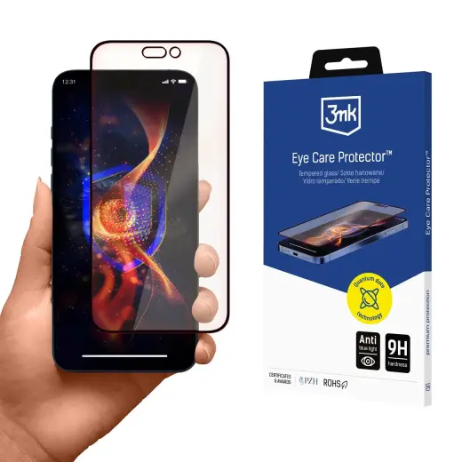 3mk Eye Care Tempered Glass Protector for Apple iPhone 15|16