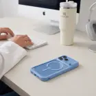 Tech-Protect MagOne CC maciņš ar MagSafe atbalstu telefonam iPhone 18 Pro | iPhone 17 Pro caurspīdīgs zils (komplektā aizsargstikls) — Foto 12