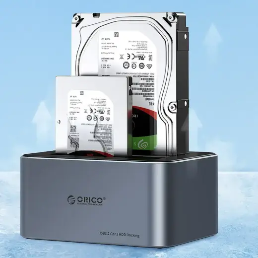 Orico 6656C3-C 5-Bay Docking Station with Offline Clone Function 2.5"/3.5" SATA HDD/SSD - Gray Foto 6