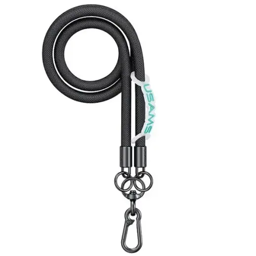 USAMS Uniwersalna smycz do telefonu 1,2m czarny|black ZB282GS01 (US-ZB282) Foto 1