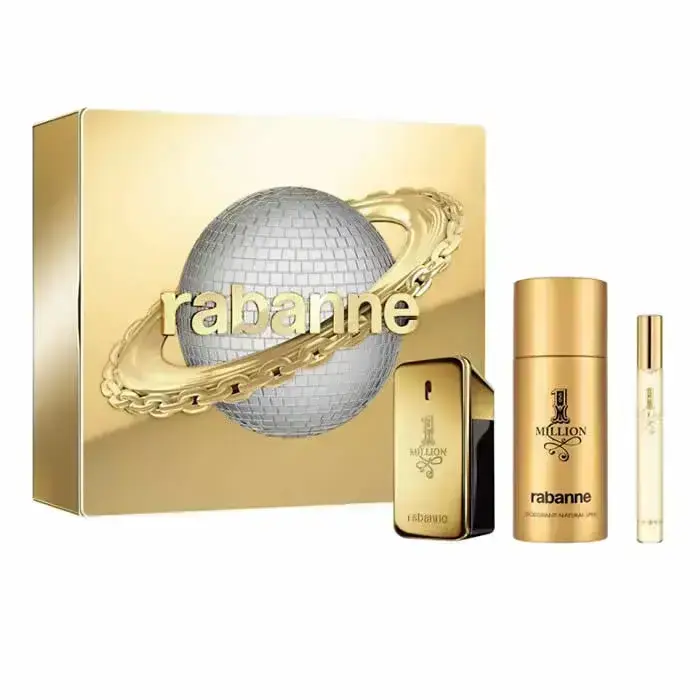 Paco Rabanne 1 Million Eau De Toilette Spray 50ml Set 3 Pieces