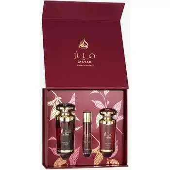 Lattafa Perfumes Mayar Cherry Intense Dárková sada EDP 100 ml, miniaturka EDP 12 ml a vlasová mlha 50 ml