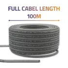 Qoltec Ethernet LAN tīkla kabelis | Cat6 | UTP | 1Gbps | 100m | pelēks — Foto 7
