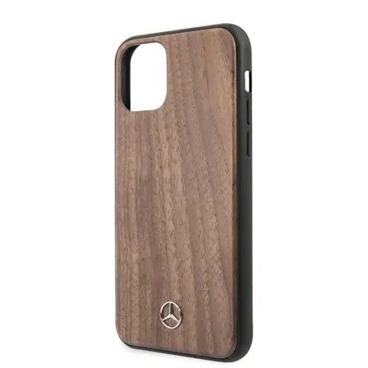 Mercedes MEHCN65VWOLB iPhone 11 Pro Max hard case brązowy|brown Wood Line Walnut Фото num