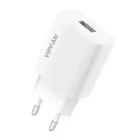 Network charger Vipfan E01, 1x USB, 2.4A + USB-C cable (white) Foto 2